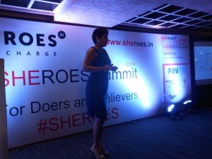 Karthiga Reddy of FB addressing the sheroes