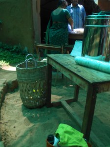 Life infusing ginger chai and an artistic dustbin to dispose the used glass