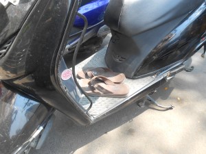 footwear care outside the rayara mutta at Kachiguda.