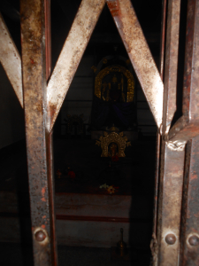 the Rajyalakshmi Idol with the simhasana chowka in front